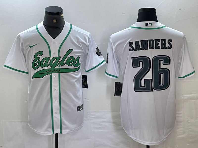Men Philadelphia Eagles #26 Barkley White 2024 Nike Co branded NFL Jersey style 3